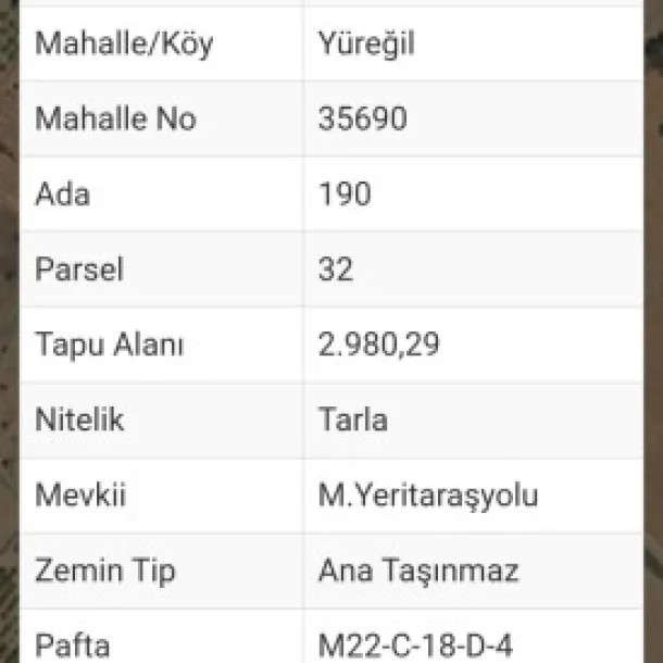 DENİZLİ SERİNHİSAR YÜREĞİLDE FIRSAT TARLA